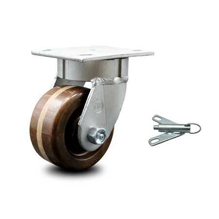Service Caster 4 Inch Kingpinless High Temp Phenolic Wheel Swivel Caster with Swivel Lock SCC SCC-KP30S420-PHRHT-BSL